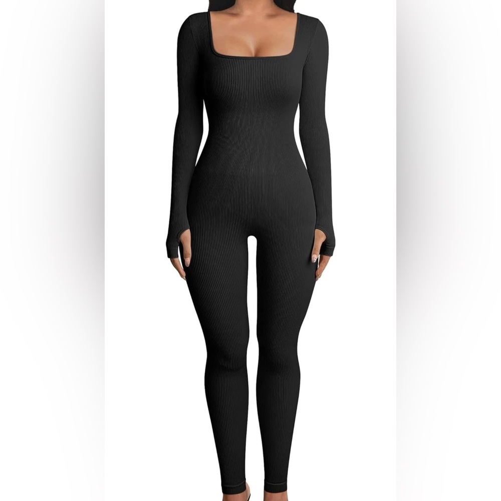Black full length bodysuit
